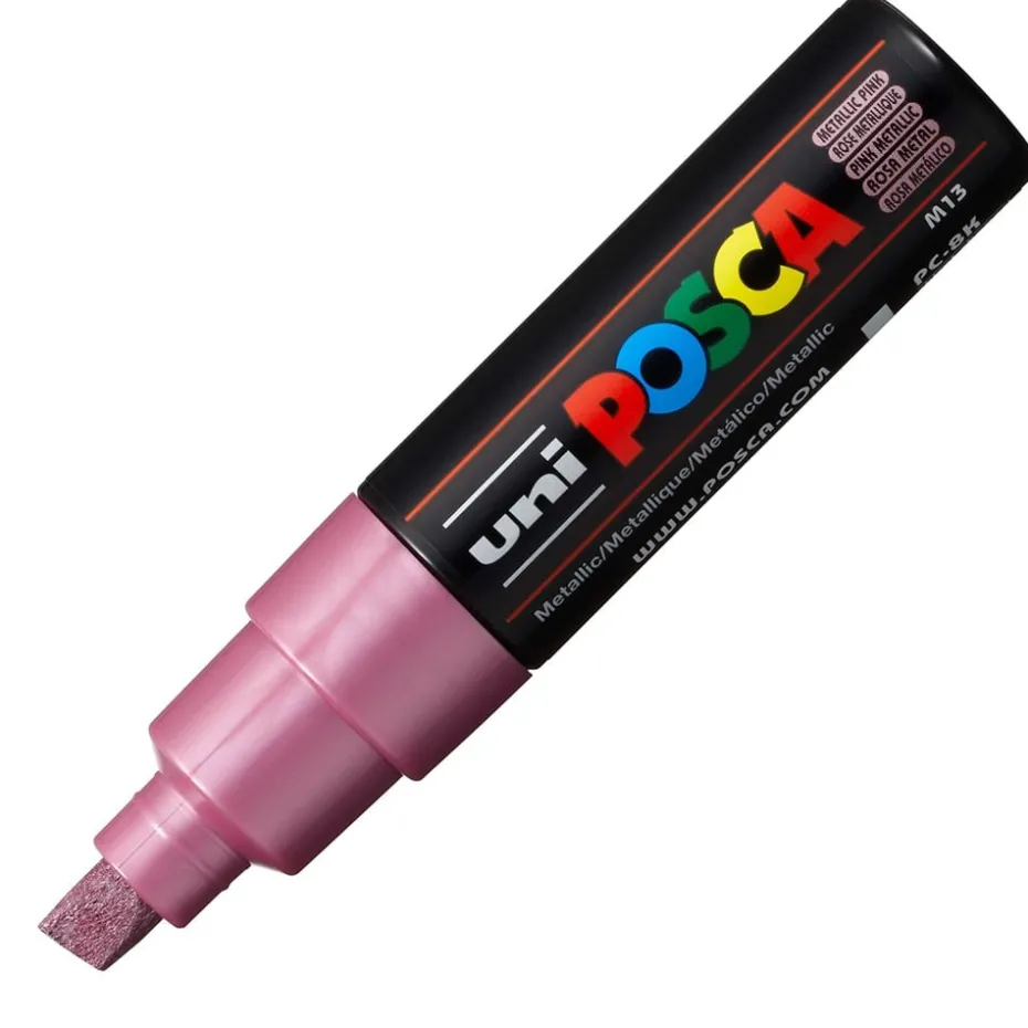 Uni POSCA PC-8K – Chisel 8mm – M13 Metallic Pink