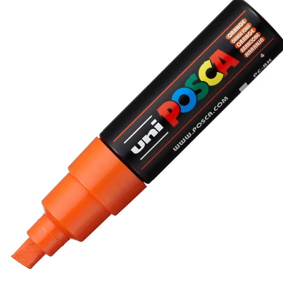 Uni POSCA PC-8K – Chisel 8mm – 4 Orange