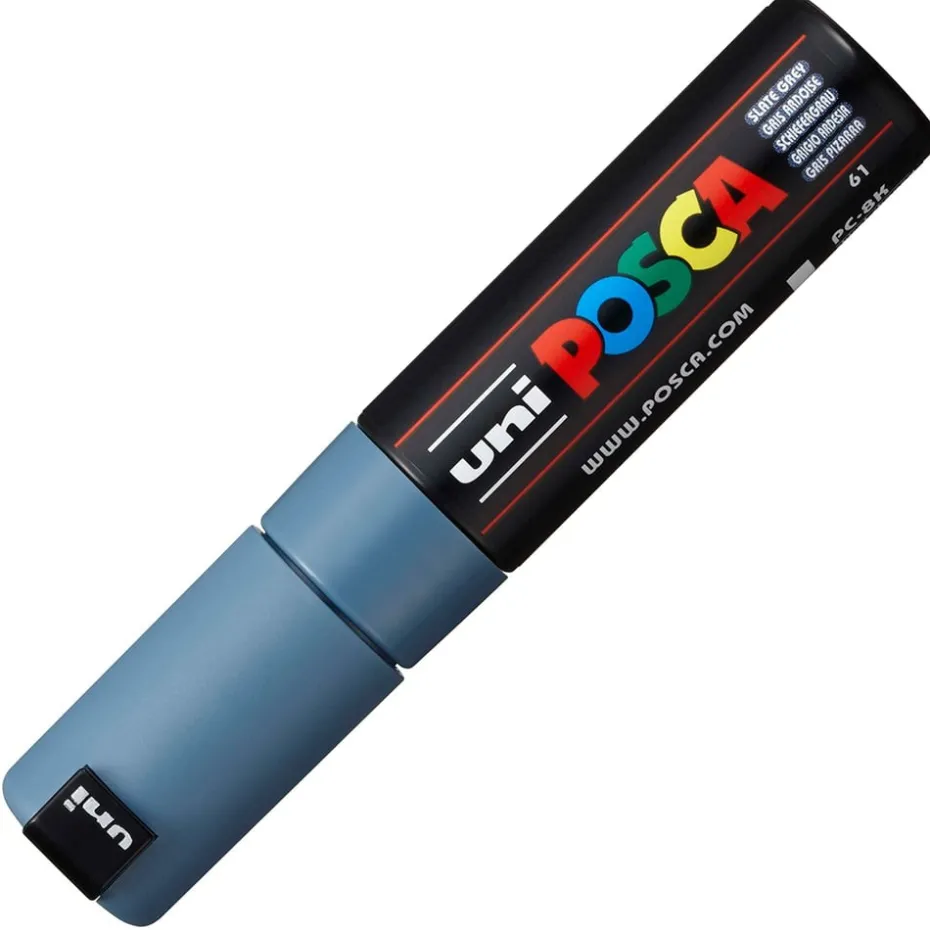 Uni POSCA PC-8K – Chisel 8mm – 61 Slate Grey