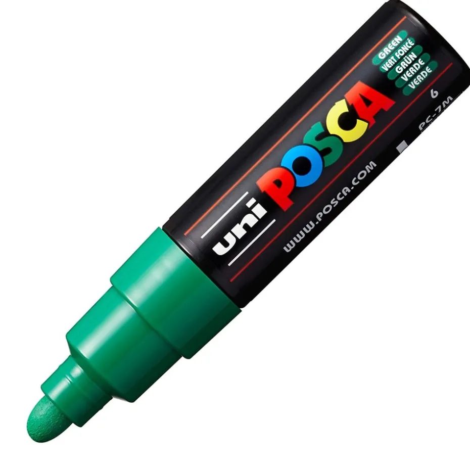 Uni POSCA PC-7M – Bullet 4,5-5,5mm – 6 Green