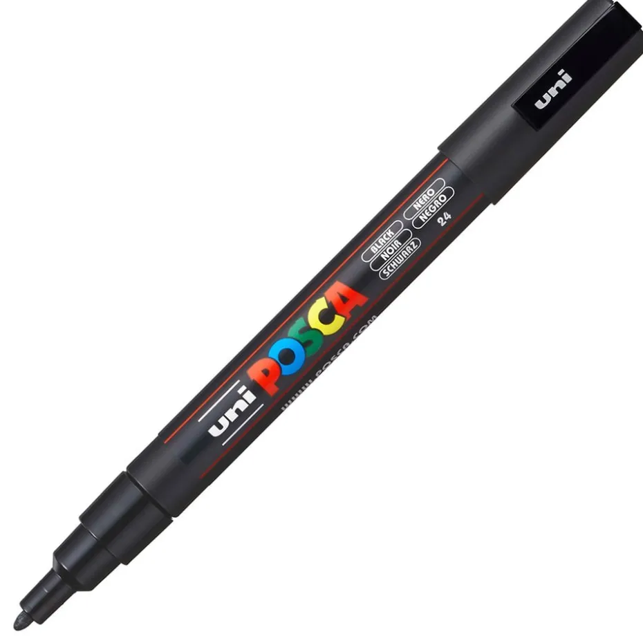 Uni POSCA PC-3M – Fine 0,9-1,3mm – 24 Black