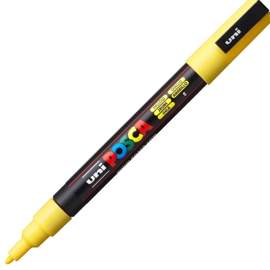 Uni POSCA PC-3M – Fine 0,9-1,3mm – 2 Yellow