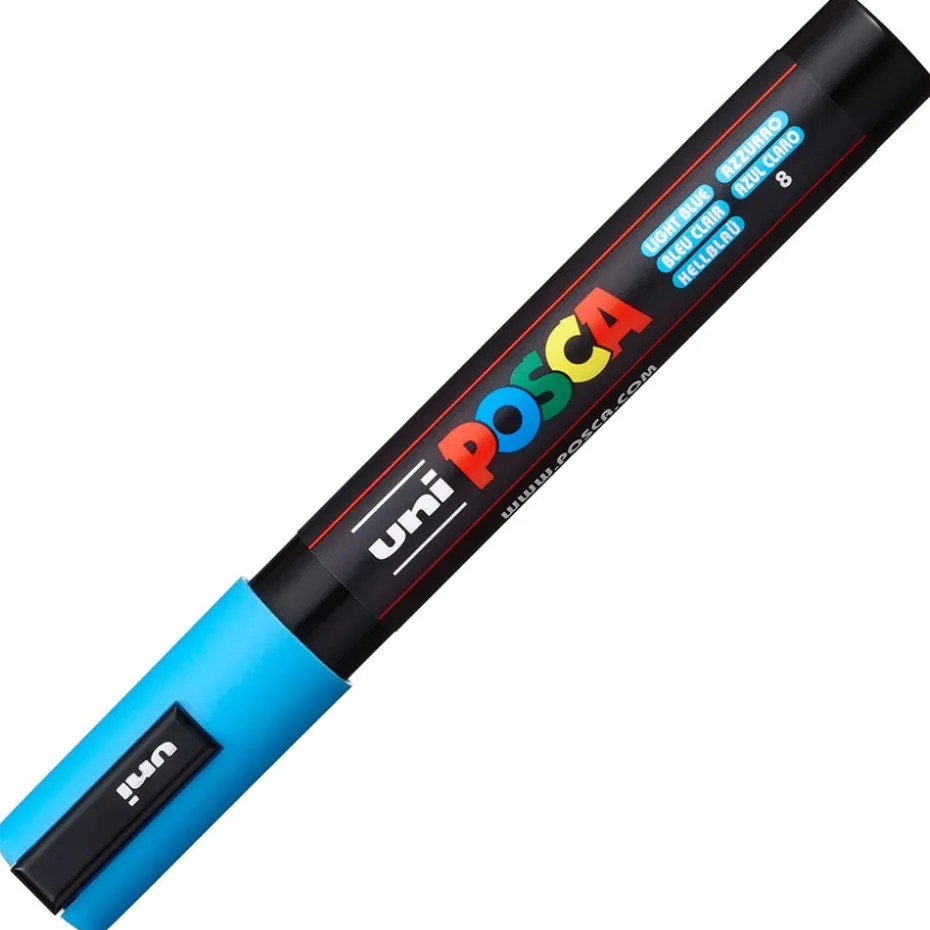 Uni POSCA PC-5M – Medium 1,8-2,5mm – 8 Light Blue