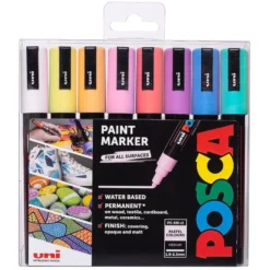 Uni POSCA PC-5M – Medium 1,8-2,5mm – Sett Pastell 8stk