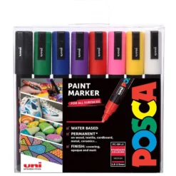 Uni POSCA PC-5M – Medium 1,8-2,5mm – Sett Standard 8stk