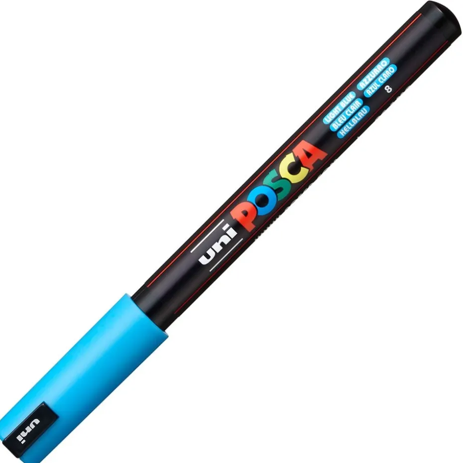 Uni POSCA PC-1MR – Ultra-Fine 0,7mm – 8 Light Blue