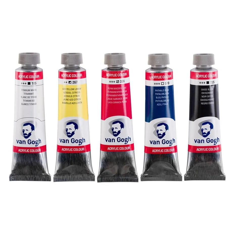 Van Gogh Akrylmaling Sett – 5x40ml Primary