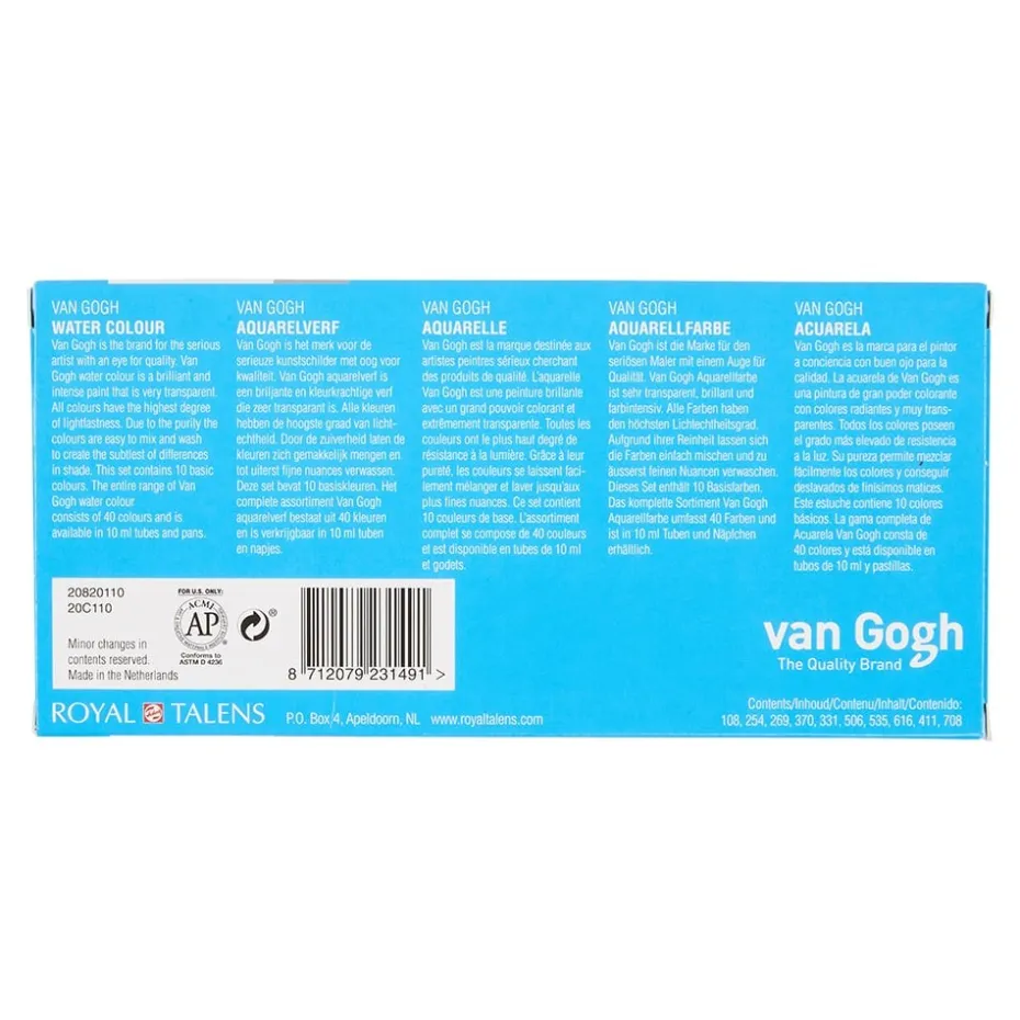 Van Gogh Akvarell – Basic Sett – 10 tuber 10ml