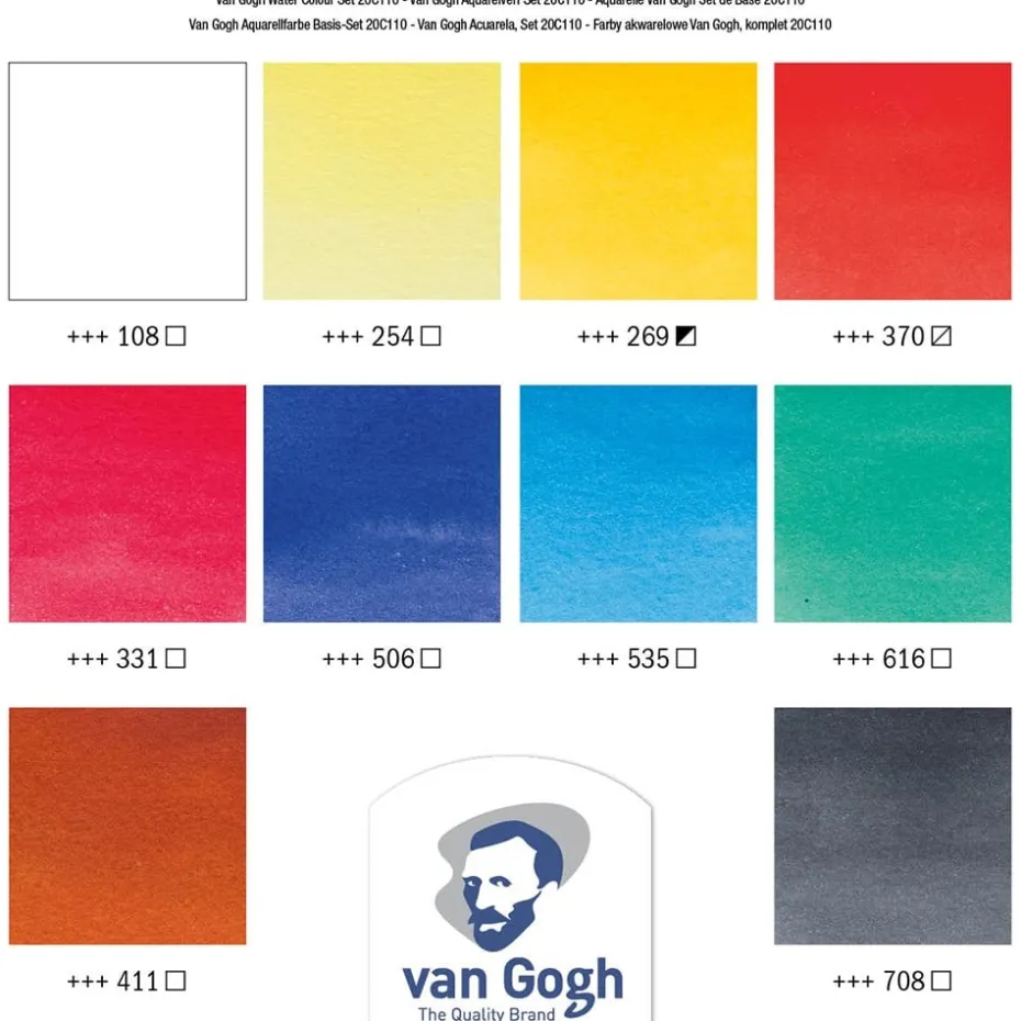 Van Gogh Akvarell – Basic Sett – 10 tuber 10ml