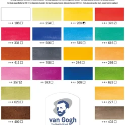 Van Gogh akvarell – Basic sett – 20 tuber 10ml