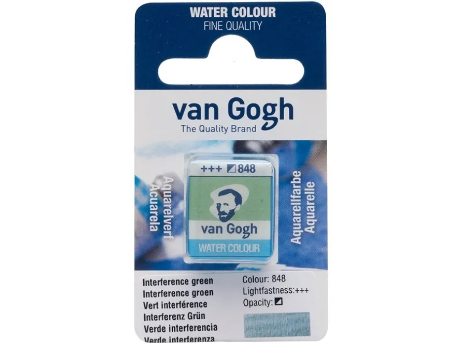 Van Gogh Akvarell Halfpan – 848 Interference green