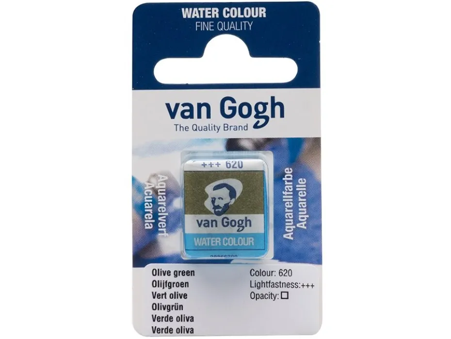 Van Gogh Akvarell Halfpan – 620 Olive green