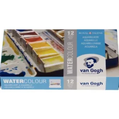 Van Gogh Akvarell – Metallskrin Sett – 12 half-pan og pensel