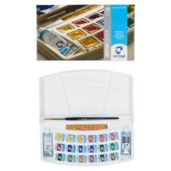 Van Gogh Akvarell – Plastskrin Sett – 18 half pan, 2 tuber