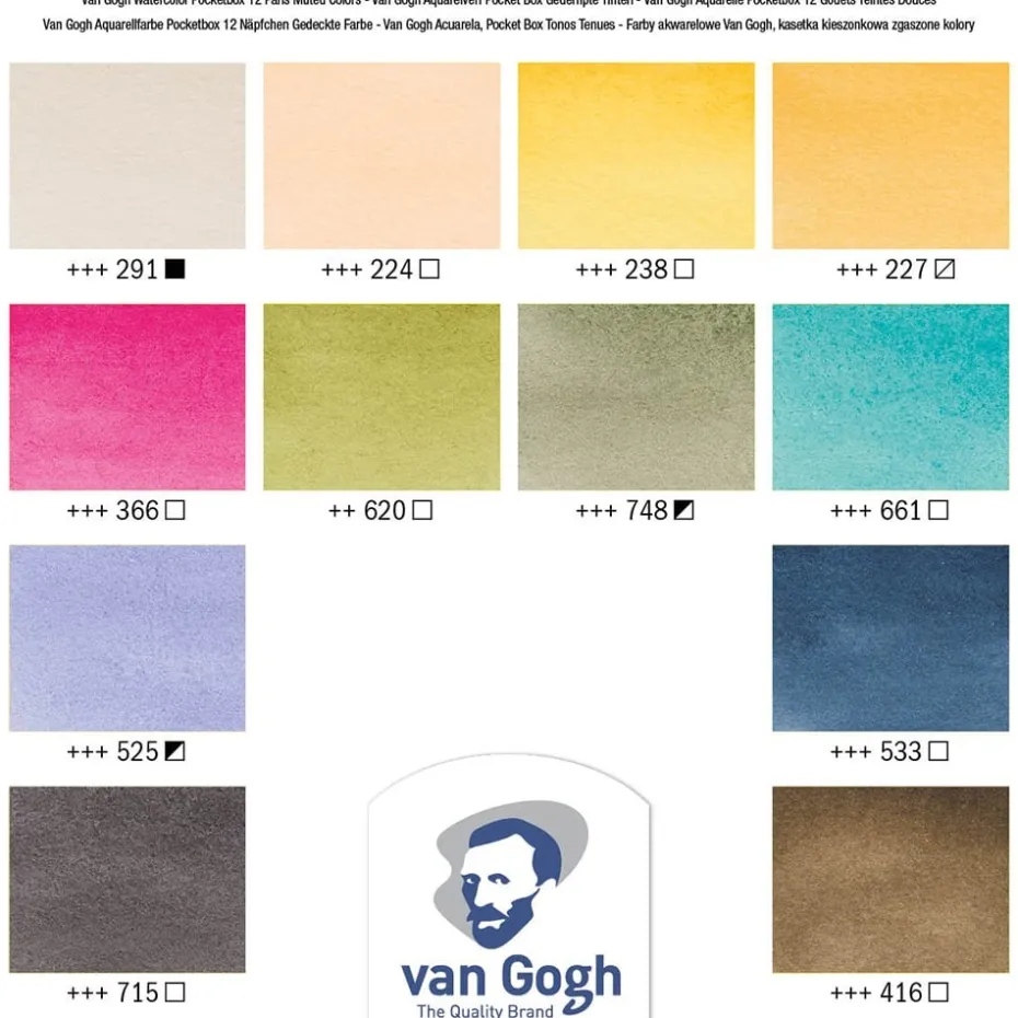 Van Gogh Akvarell Pocketbox Sett – Muted colours