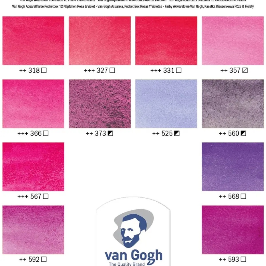 Van Gogh Akvarell Pocketbox Sett – Pinks & Violets