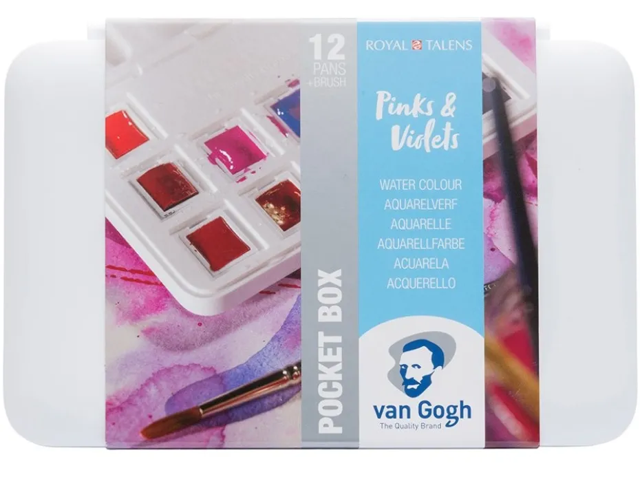 Van Gogh Akvarell Pocketbox Sett – Pinks & Violets