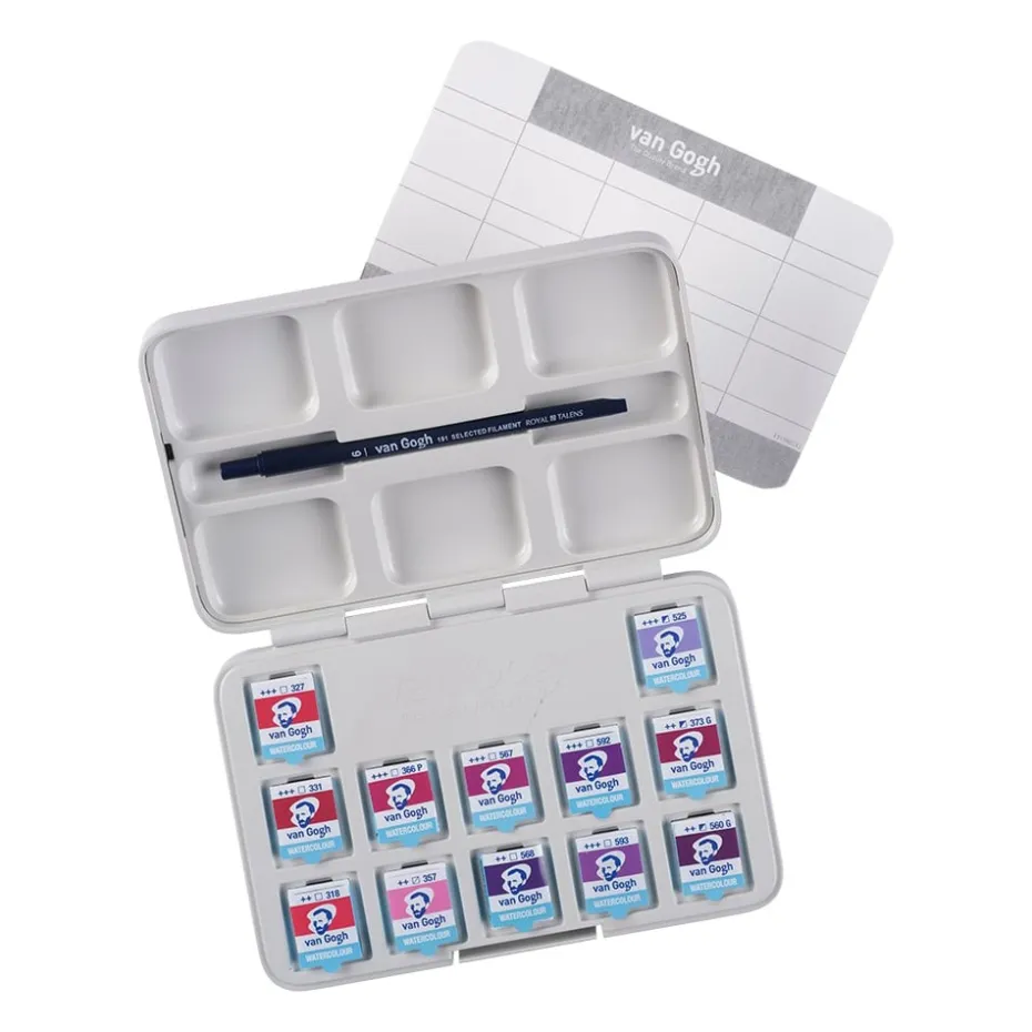 Van Gogh Akvarell Pocketbox Sett – Pinks & Violets