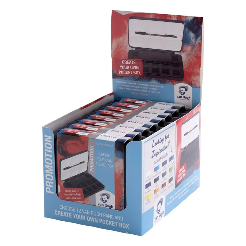 Van Gogh Akvarellskrin Pocketbox tomt – Sort inkl. pensel