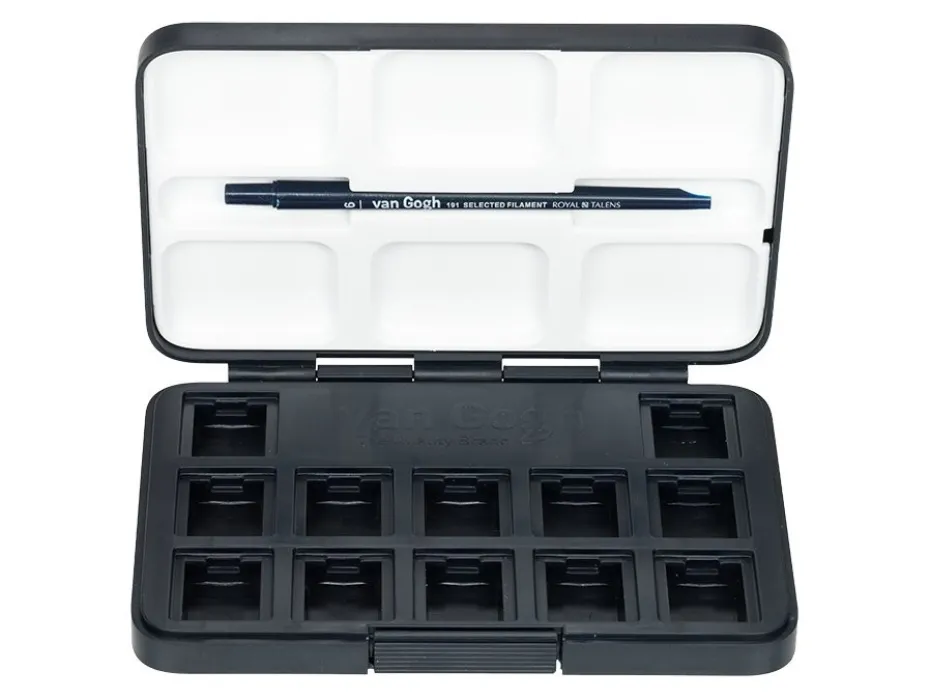 Van Gogh Akvarellskrin Pocketbox tomt – Sort inkl. pensel