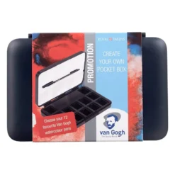 Van Gogh Akvarellskrin Pocketbox tomt – Sort inkl. pensel