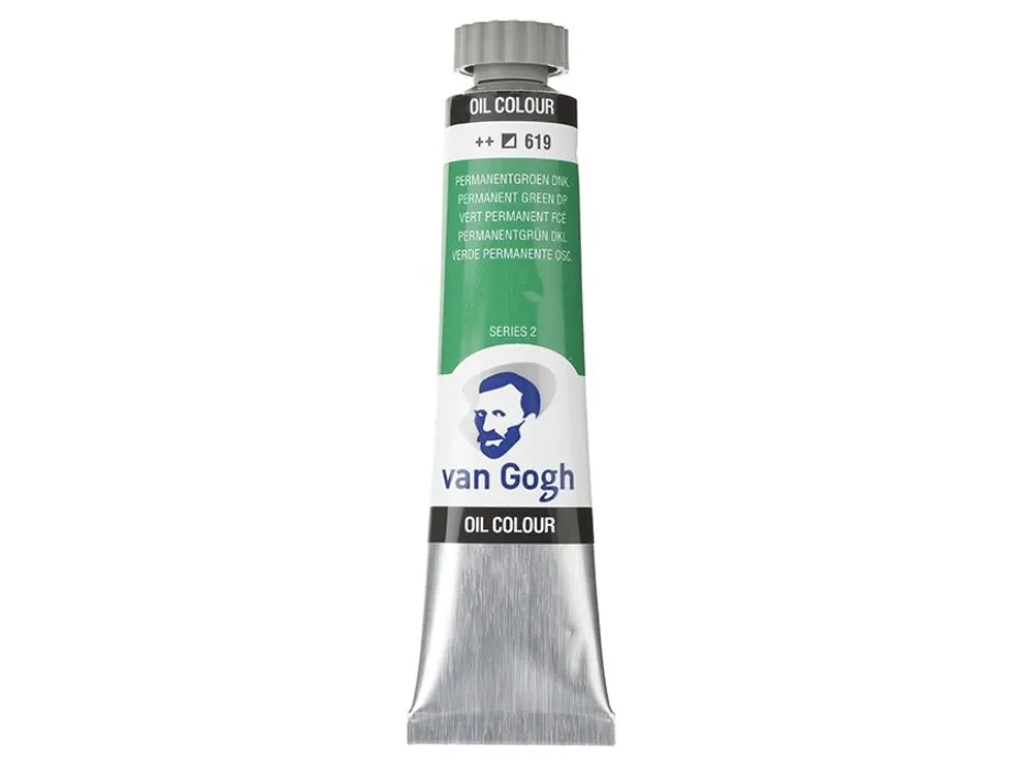 Van Gogh Olje 20ml – 619 Permanent green deep