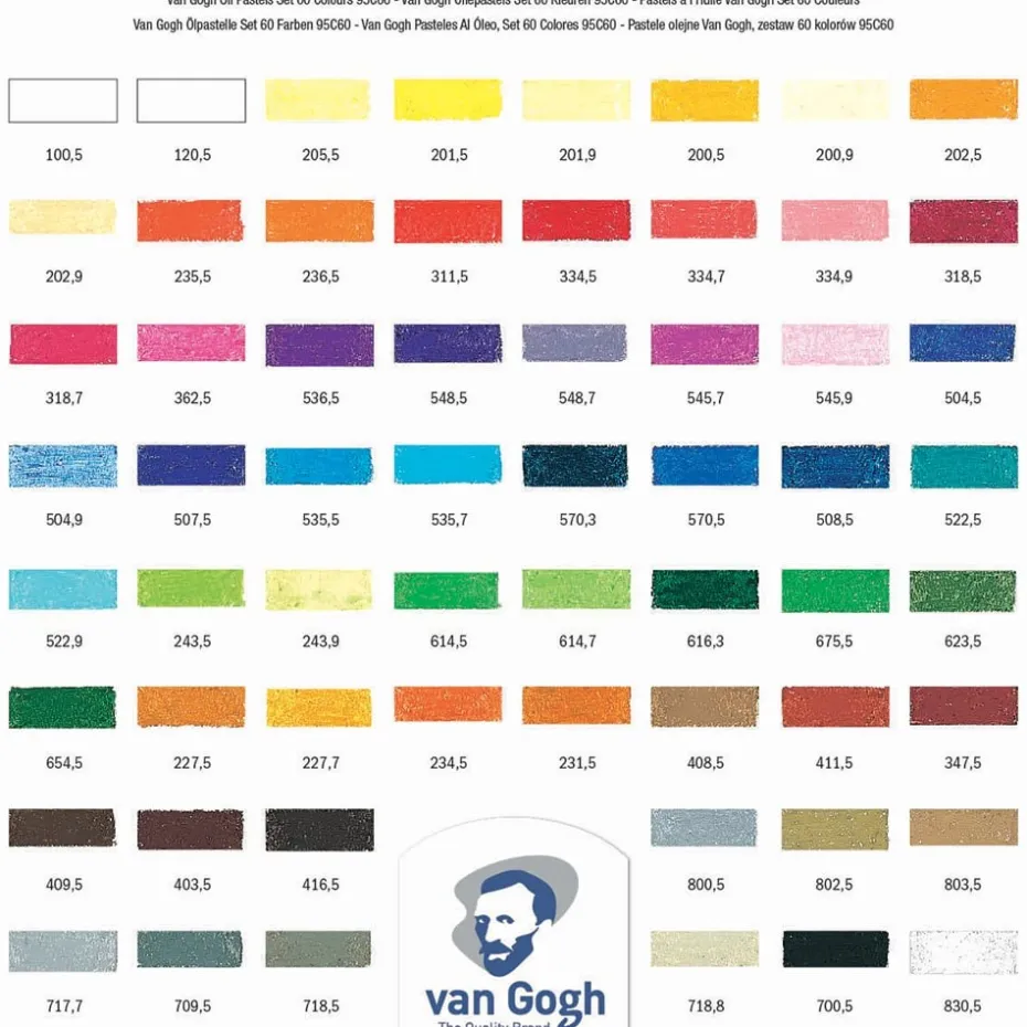 Van Gogh Oljepastell Sett – 60stk