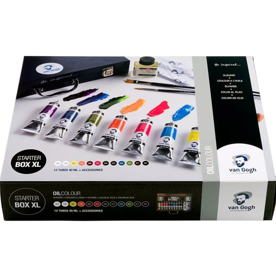 Van Gogh Olje Starter Box XL – 12x40ml + utstyr