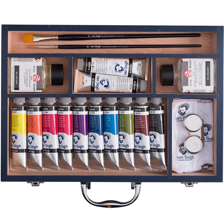 Van Gogh Olje Starter Box XL – 12x40ml + utstyr